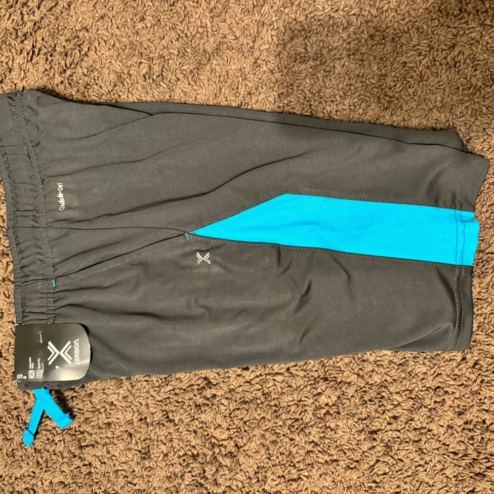 Black and Blue Athletic Shorts